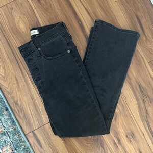 Madewell Demi Cali boot Dark Gray Skinny Jeans